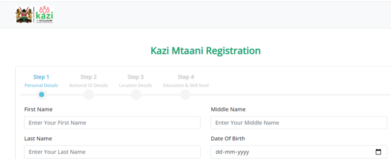 Kazi Mtaani Application form 2021