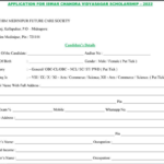 [Form] Iswar Chandra Vidyasagar Scholarship 2022