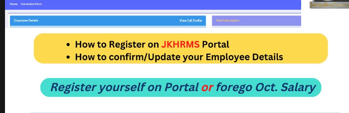 JK HRMS Portal Registration 